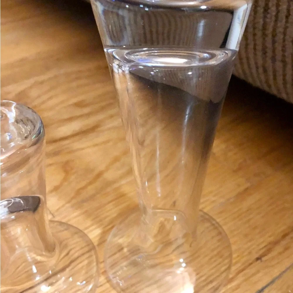 Lenox Fine Crystal Rhythm Taper Or Pillar Candlesticks Set of 2